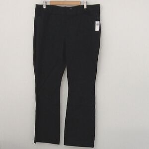 Old Navy Pixie Flare Pants Women's Size 18 Black Zip Up Secret Smooth Pockets